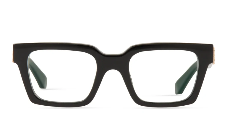 Shop OFF WHITE Style 21 Unisex Square Eyeglasses in Black online.