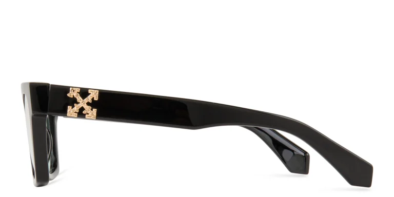 Shop OFF WHITE Style 21 Unisex Square Eyeglasses in Black online.