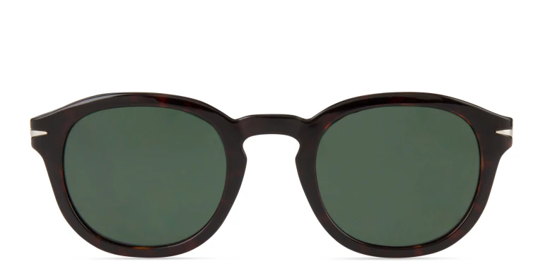 Shop DAVID BECKHAM Timeless Icons Panthos Eyeglasses in Havana online.
