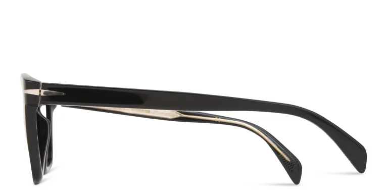 Shop DAVID BECKHAM Rectangle Sunglasses in Black online.