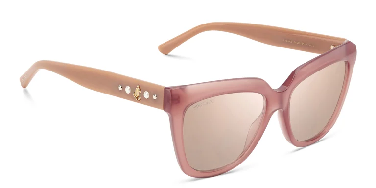 Shop JIMMY CHOO Julieka/S Square Sunglasses in Nude online.