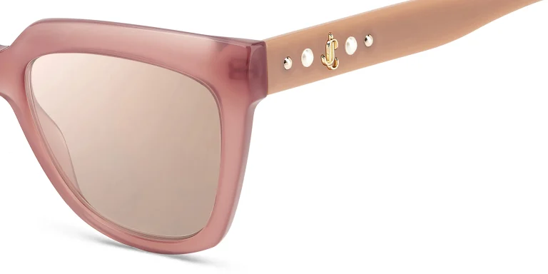 Shop JIMMY CHOO Julieka/S Square Sunglasses in Nude online.