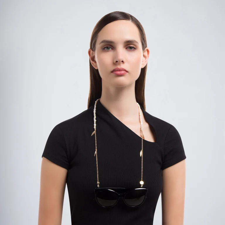 Shop Sunny Cords Stainless Steel Glasses Chain in Gold online.
