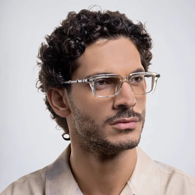 Shop BALMAIN Legion III Square Eyeglasses in Grey online.