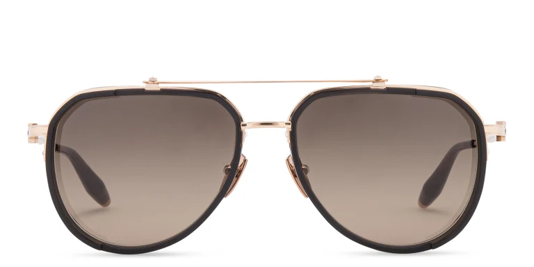 Shop AKONI Echo Aviator Sunglasses in Havana online.