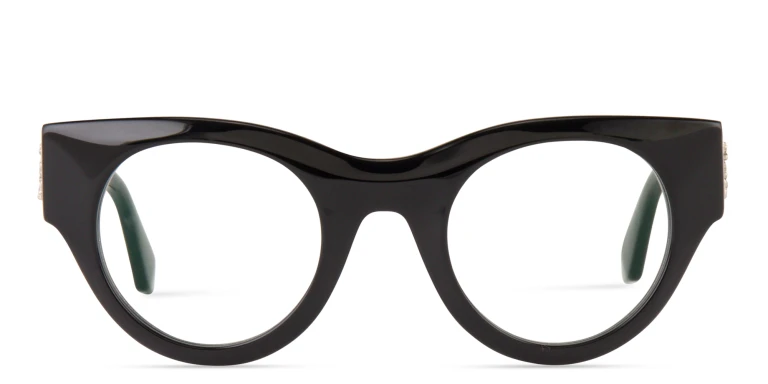 Shop OFF WHITE Unisex Round Eyeglasses in Black online.