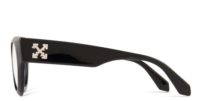 Shop OFF WHITE Unisex Round Eyeglasses in Black online.