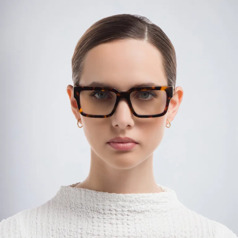 Shop OFF WHITE Unisex Square Eyeglasses in Havana online.