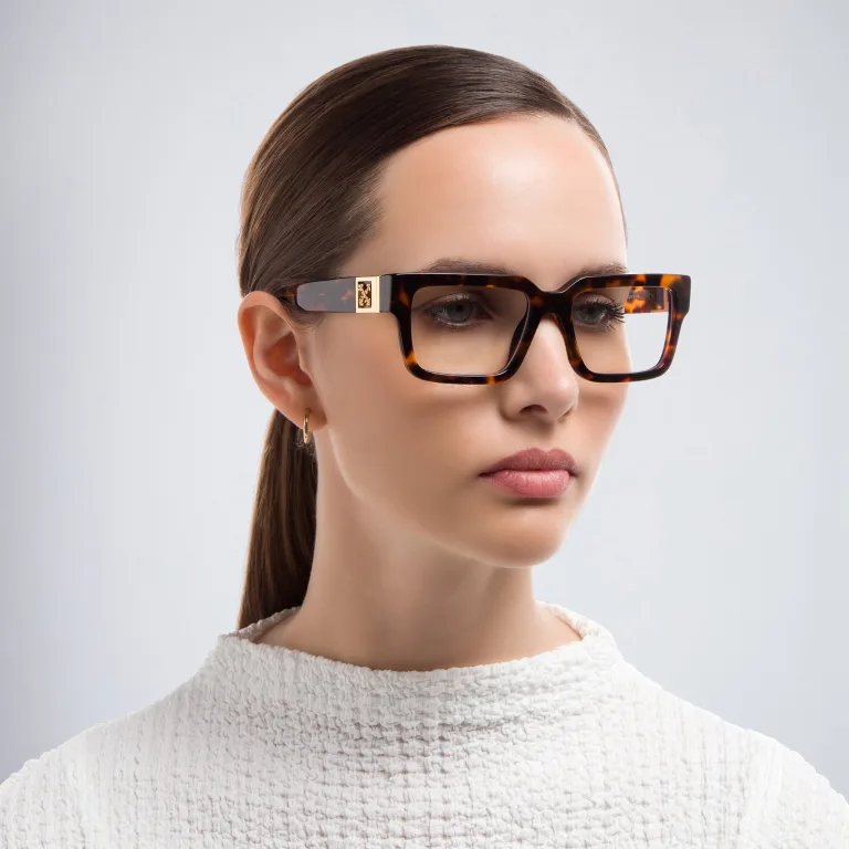 Shop OFF WHITE Unisex Square Eyeglasses in Havana online.