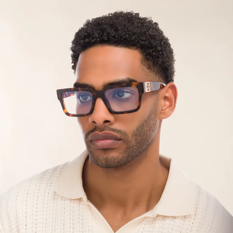 Shop OFF WHITE Unisex Square Eyeglasses in Havana online.