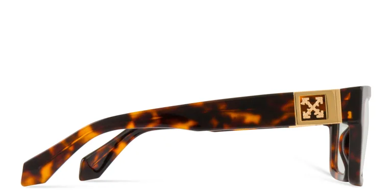 Shop OFF WHITE Unisex Square Eyeglasses in Havana online.