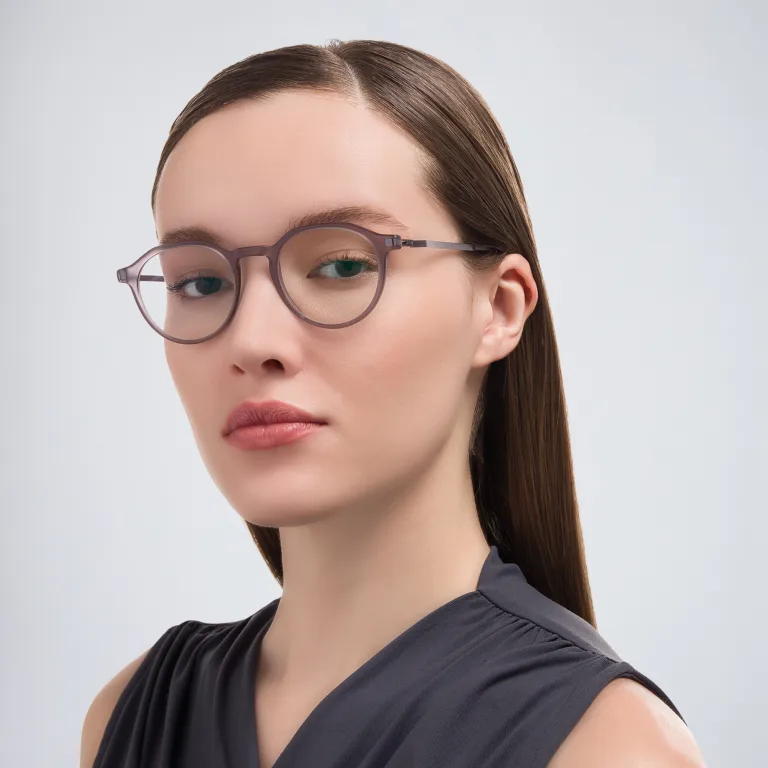 Shop MYKITA Unisex Saga Round Eyeglasses in Grey online.