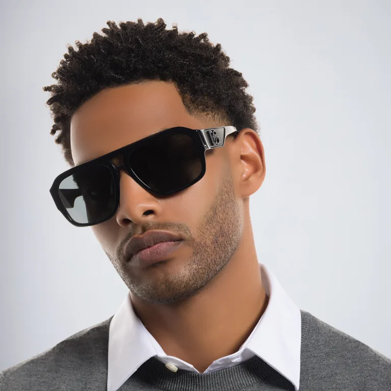 Shop Dolce & Gabbana Pilot Sunglasses in Black online.