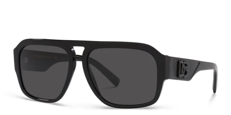 Shop Dolce & Gabbana Pilot Sunglasses in Black online.