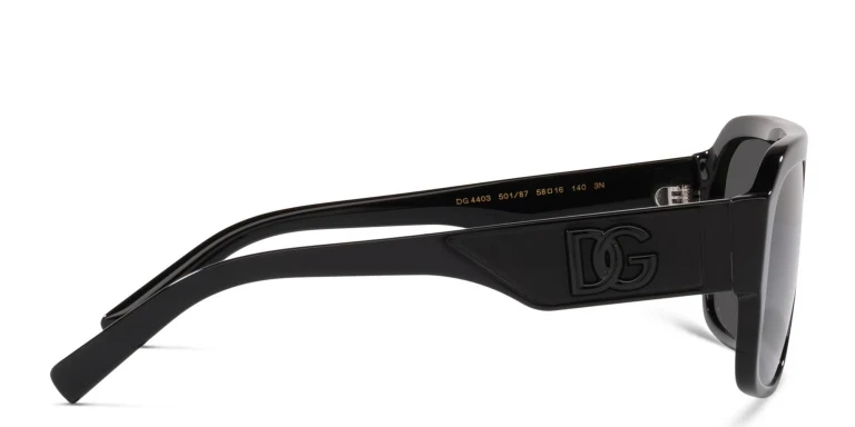 Shop Dolce & Gabbana Pilot Sunglasses in Black online.