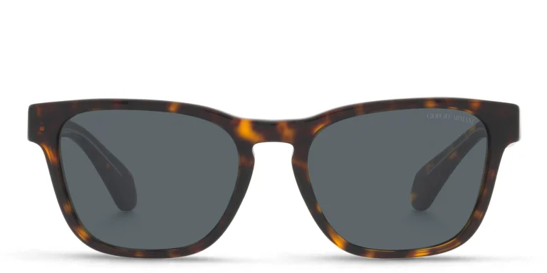 Shop GIORGIO ARMANI Square Sunglasses in Havana online.