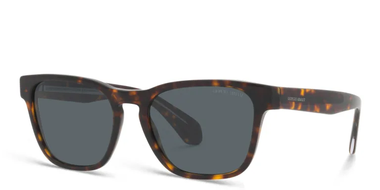 Shop GIORGIO ARMANI Square Sunglasses in Havana online.