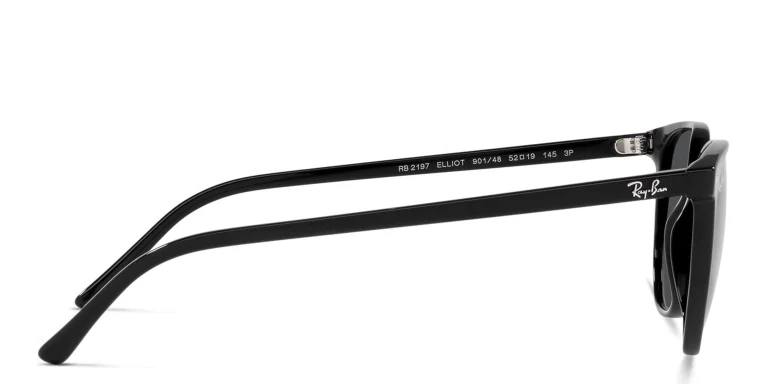 Shop Ray-Ban Elliot Unisex Square Sunglasses in Black online.