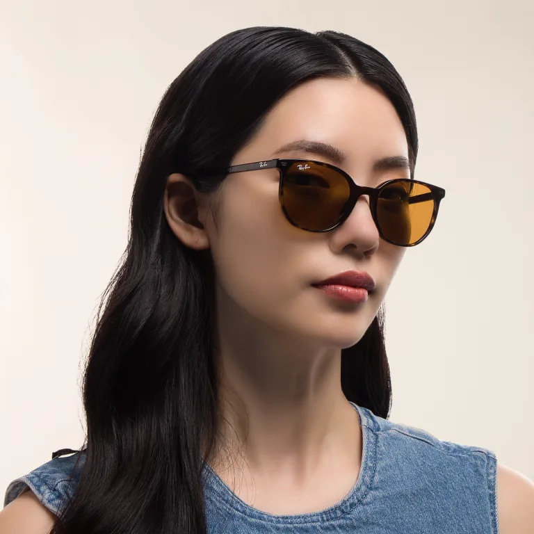Shop Ray-Ban Elliot Unisex Square Sunglasses in Havana online.