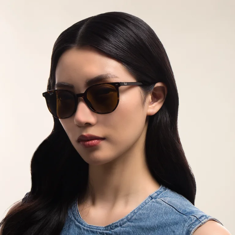Shop Ray-Ban Elliot Unisex Square Sunglasses in Havana online.