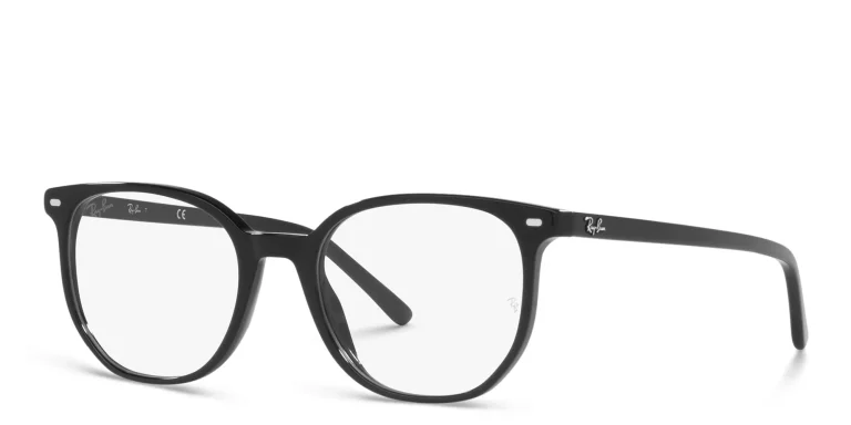 Shop Ray-Ban Elliot Optics Unisex Irregular Eyeglasses in Black online.