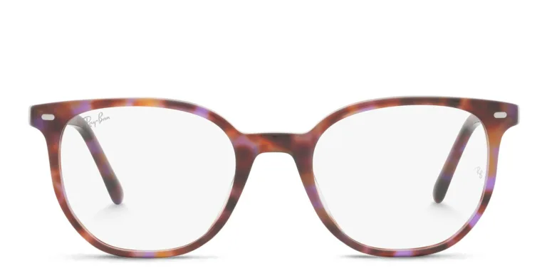 Shop Ray-Ban Elliot Unisex Irregular Eyeglasses in Brown online.