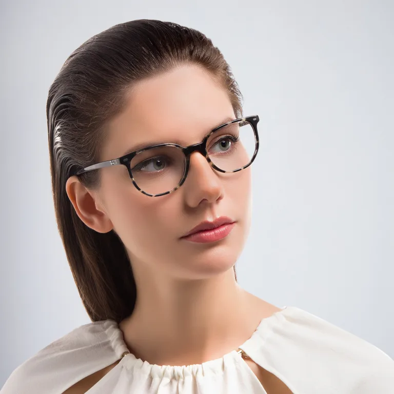 Shop Ray-Ban Elliot Unisex Irregular Eyeglasses in Black online.