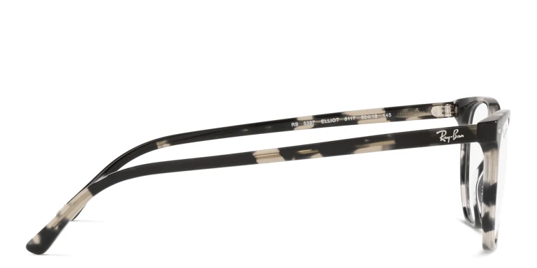 Shop Ray-Ban Elliot Unisex Irregular Eyeglasses in Black online.