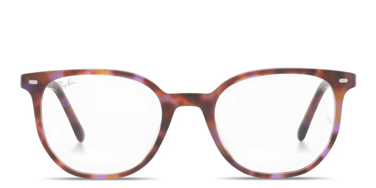 Shop Ray-Ban Elliot Optics Unisex Irregular Eyeglasses in Brown online.