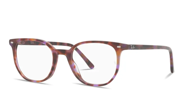Shop Ray-Ban Elliot Optics Unisex Irregular Eyeglasses in Brown online.