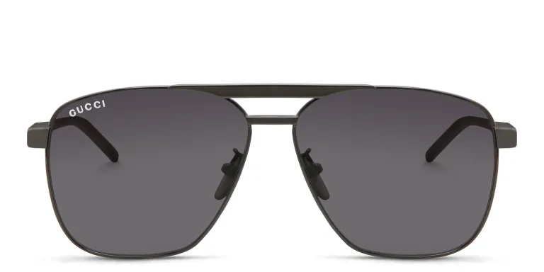 Shop GUCCI Aviator Sunglasses in Grey online.