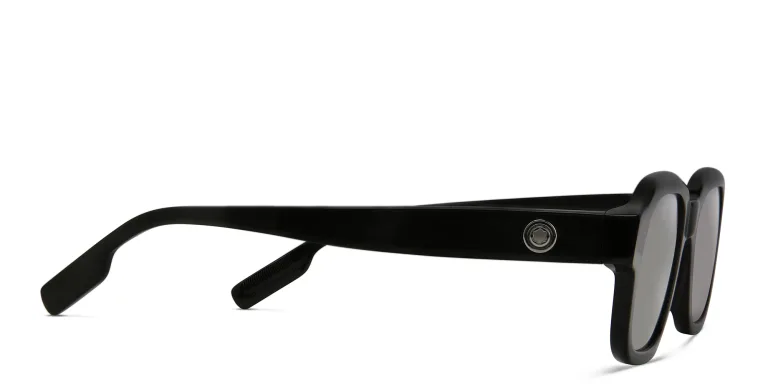 Shop MONTBLANC Rectangle Sunglasses in Black online.