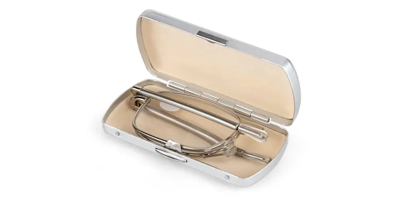 Shop EYE-SPEC Eye-Look Folding Unisex Ready Readers in Silver online.