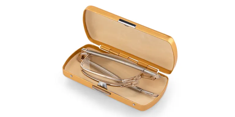 Shop EYE-SPEC Eye-Look Folding Unisex Ready Readers in Gold online.