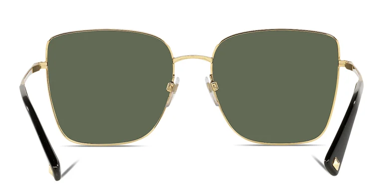 Shop VALENTINO Engraved Logo Butterfly Sunglasses in Gold online.