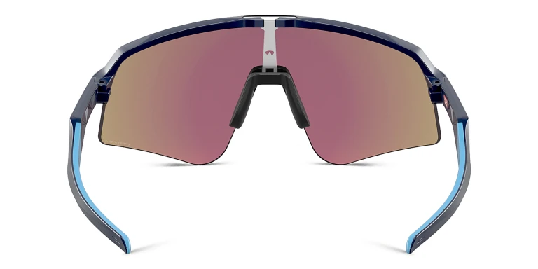 Shop Oakley Sutro Lite Sweep Half-Rim Rectangle Sunglasses in Blue online.
