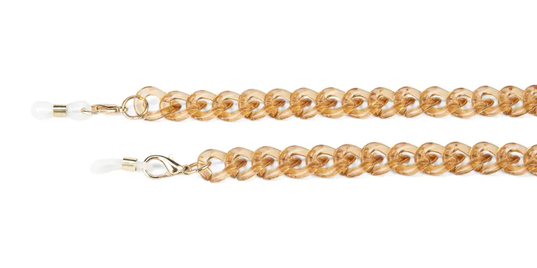 Shop The Book Club Unisex Acetate Glasses Chain in Gold online.