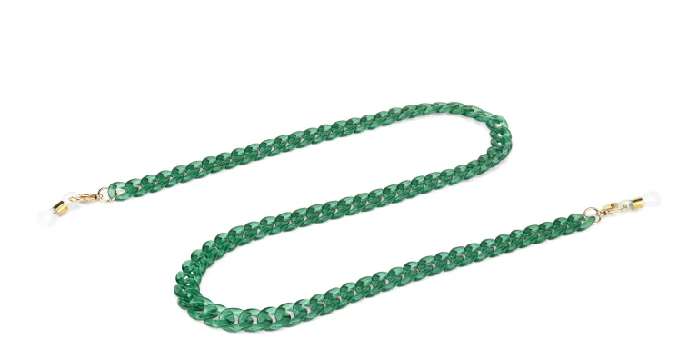 Shop The Book Club Unisex Acetate Glasses Chain in Green online.