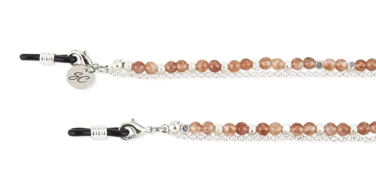 Shop Sunny Cords Stainless Steel Glasses Chain in Orange online.