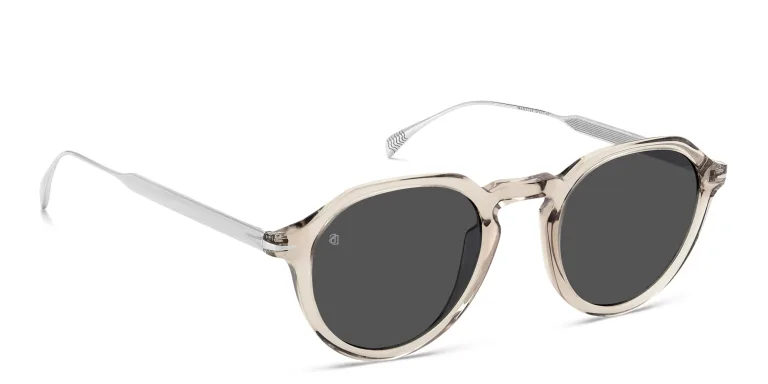 Shop DAVID BECKHAM Round Sunglasses in Grey online.