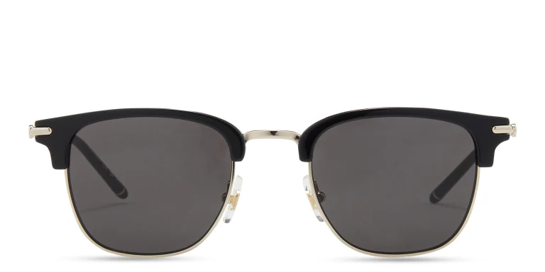 Shop MONTBLANC Square Sunglasses in Black online.