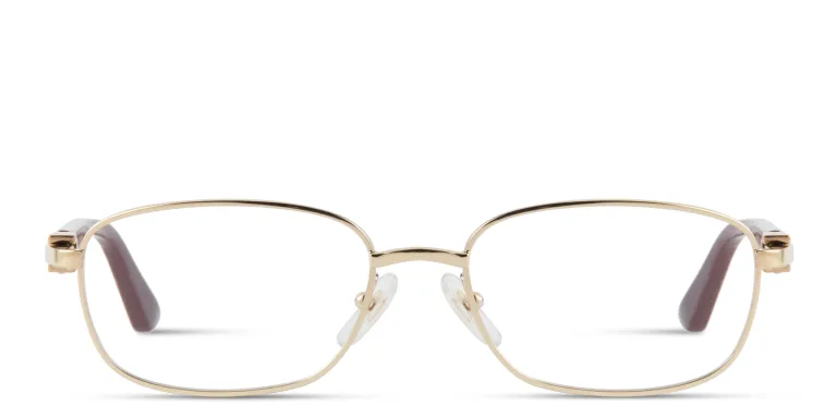 Shop Cartier Signature 'C'de Cartier Rectangle Eyeglasses in Gold online.