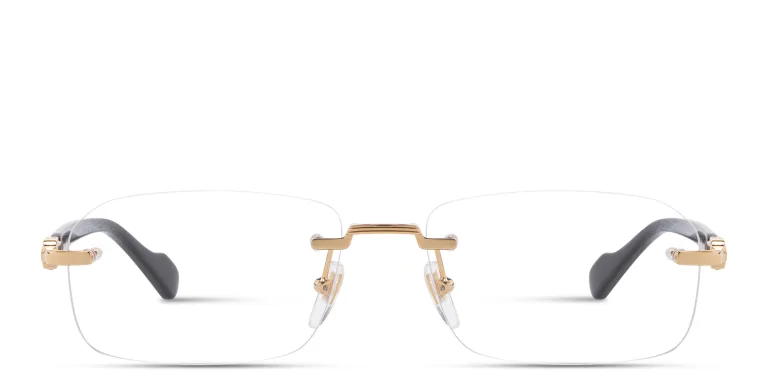 تسوق Web Wide Rimless Rectangle Eyeglasses غوتشي بلون Gold أونلاين.