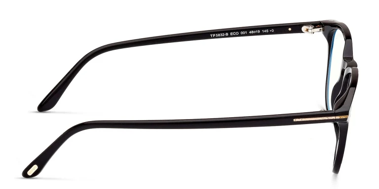 Shop TOM FORD Round Eyeglasses in Black online.