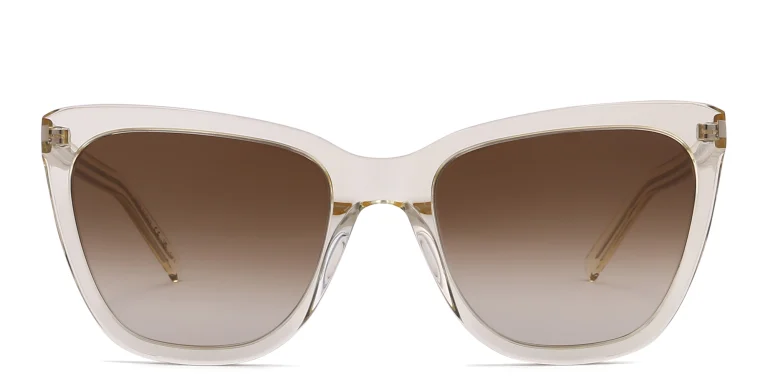 Shop SAINT LAURENT Cat-Eye Sunglasses in Yellow online.
