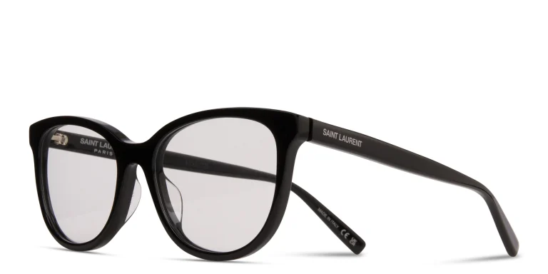 Shop SAINT LAURENT Cat-Eye Eyeglasses in Black online.