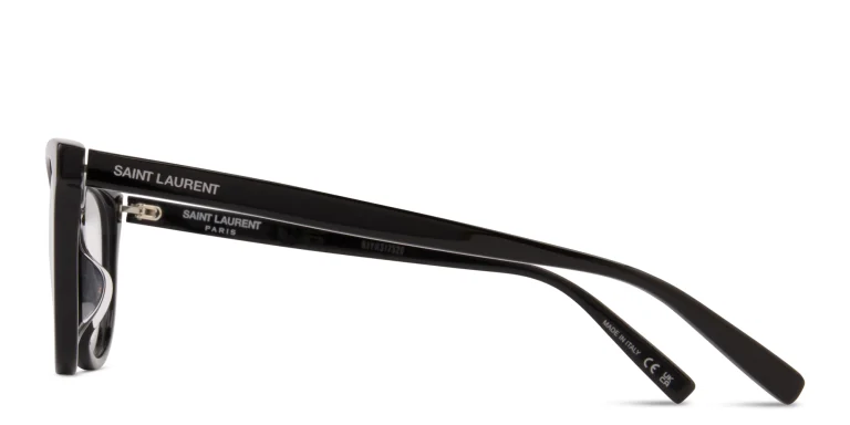 Shop SAINT LAURENT Cat-Eye Eyeglasses in Black online.