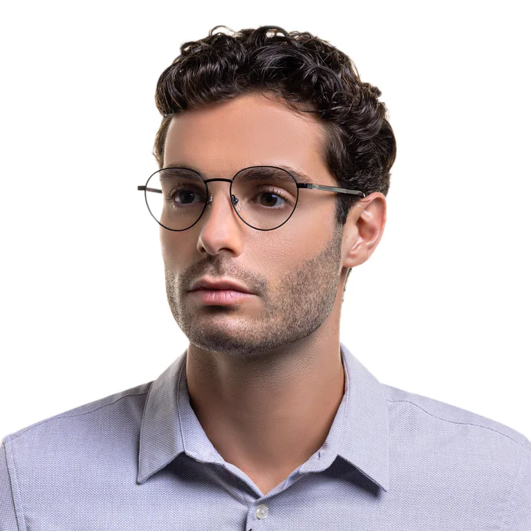 Shop EYE'M Round Eyeglasses in Black online.