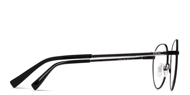 Shop EYE'M Round Eyeglasses in Black online.