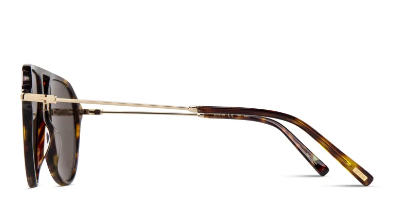 Shop EYE'M Aviator Sunglasses in Havana online.